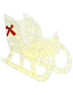 Slitta trainata da renna Bianco caldo 120 cm 55 cm Acrilico