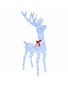 Slitta trainata da renna Blu 120 cm 55 cm Acrilico