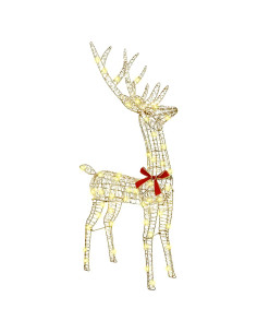 Slitta trainata da renna Bianco caldo 120 cm 55 cm PET