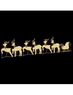 Renne LED 7 pcs Oro Tessuto