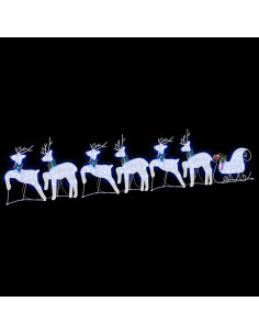 Renne LED 7 pcs Bianco Tessuto