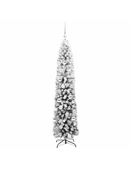 Albero di Natale artificiale Verde e bianco 180 cm PVC