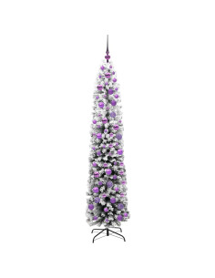 Albero di Natale artificiale Verde e bianco 180 cm PVC