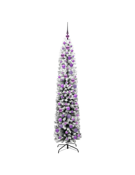 Albero di Natale artificiale Verde e bianco 180 cm PVC