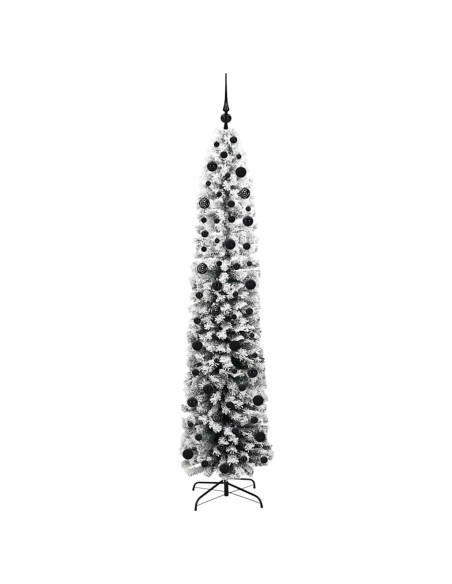 Albero di Natale artificiale Verde e bianco 210 cm PVC