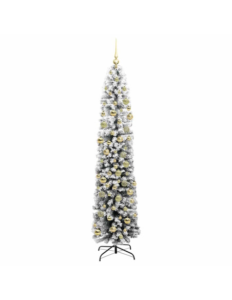 Albero di Natale artificiale Verde e bianco 210 cm PVC