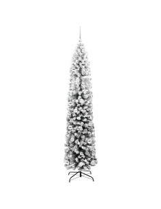 Albero di Natale artificiale Verde e bianco 210 cm PVC