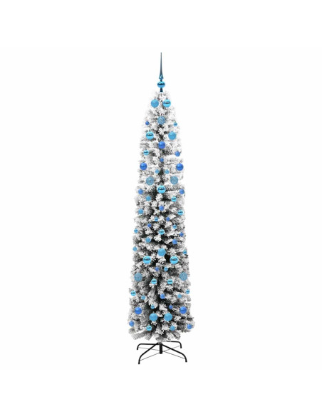 Albero di Natale artificiale Verde e bianco 210 cm PVC