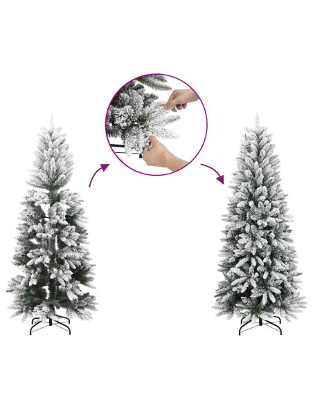 Albero di Natale snodato Verde 270 cm Plastica e metallo