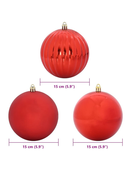 Set di Palle di Natale 9 pcs Rosso