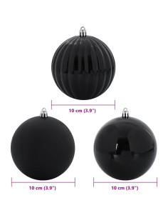 Set di Palle di Natale 15 pcs Nero