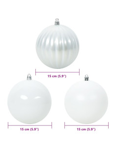 Set di Palle di Natale 9 pcs Bianco