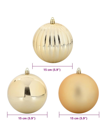 Set di Palle di Natale 9 pcs Oro