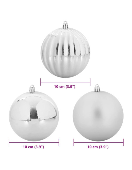 Set di Palle di Natale 15 pcs Argento