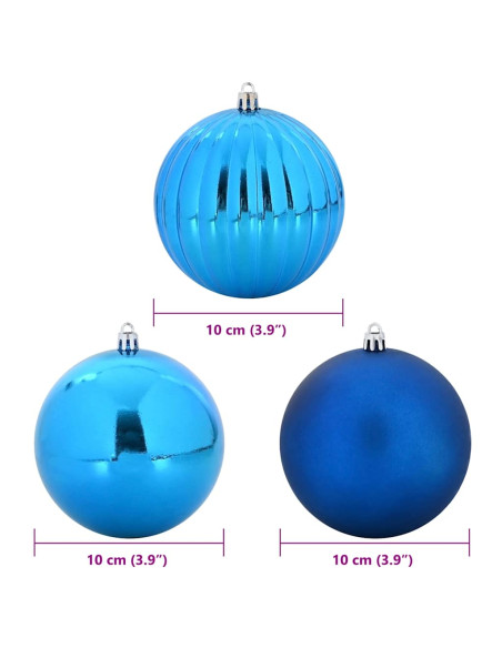 Set di Palle di Natale 15 pcs Blu