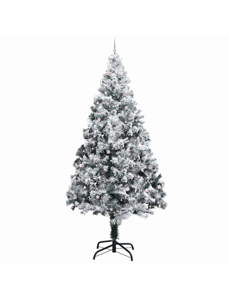 Albero di Natale artificiale pre-illuminato con set di palline