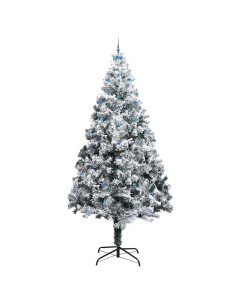 Albero di Natale artificiale preilluminato con set di palline