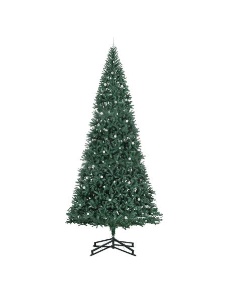 Albero di Natale Artificiale Pre-illuminato con Set di Palline