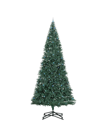Albero di Natale Artificiale Pre-illuminato con Set di Palline
