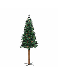 Albero di Natale snodato con 150 LED con supporto Verde 150 cm