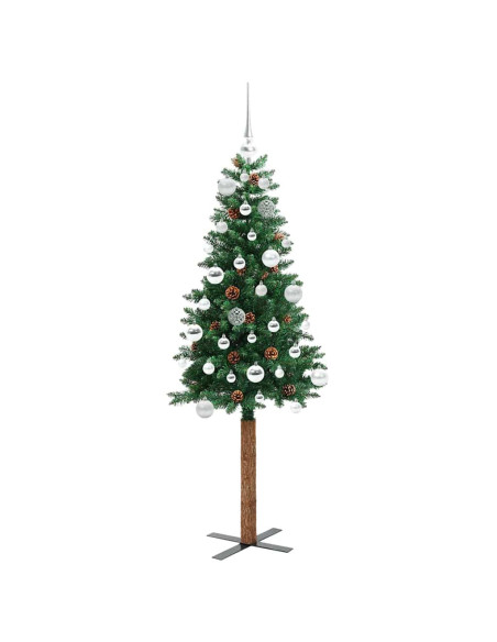 Albero di Natale snodato con 150 LED con supporto Verde 150 cm