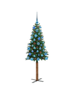 Albero di Natale snodato con 150 LED con supporto Verde 150 cm
