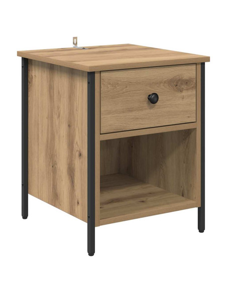 Armadio da Notte 2 pcs rovere artigianale 40 x 42 x 50 cm