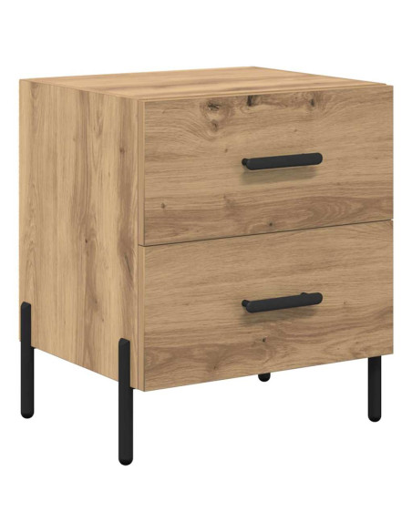 Armadio da Notte 2 pcs rovere artigianale 40 x 35 x 47,5 cm
