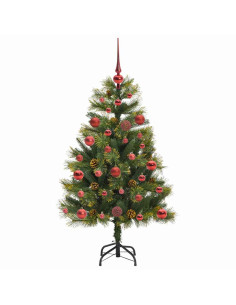 Albero di Natale artificiale pieghevole con coni Verde 120 cm