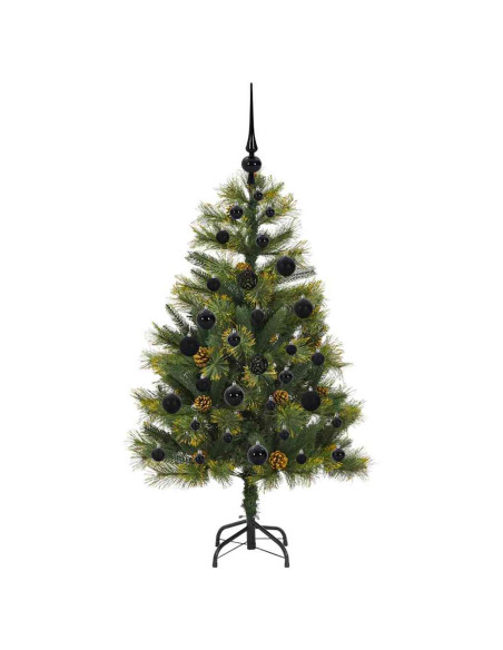 Albero di Natale artificiale pieghevole con coni Verde 120 cm