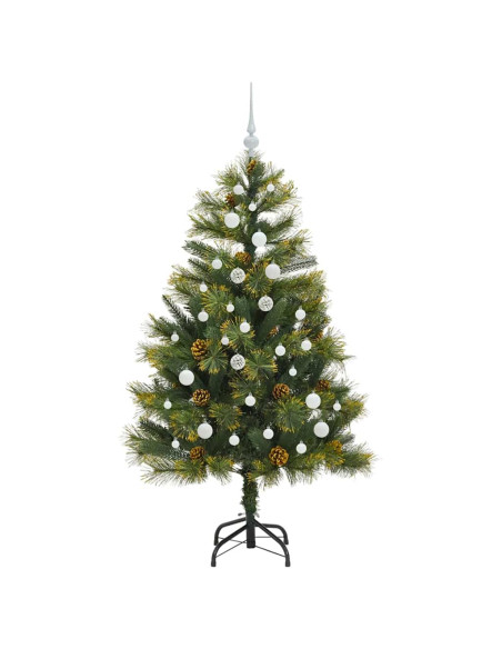 Albero di Natale artificiale pieghevole con coni Verde 150 cm