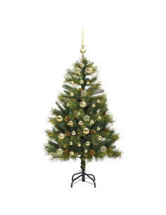 Albero di Natale artificiale pieghevole con coni Verde 150 cm