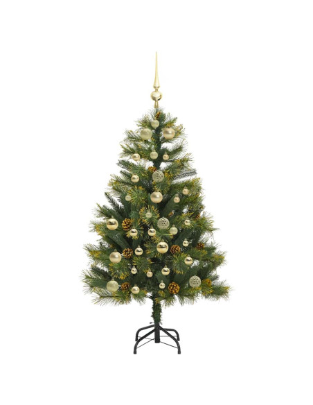 Albero di Natale artificiale pieghevole con coni Verde 150 cm