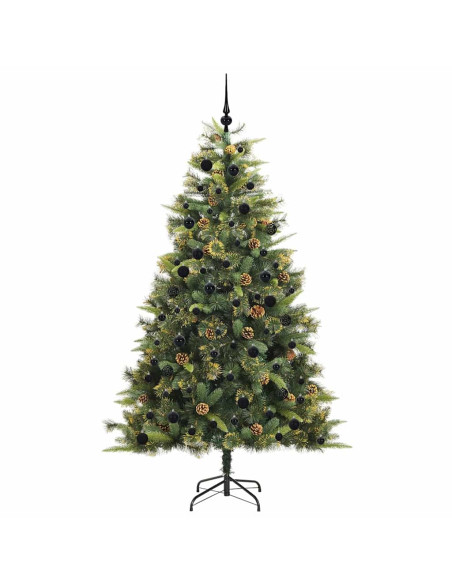 Albero di Natale artificiale pieghevole con coni Verde 240 cm
