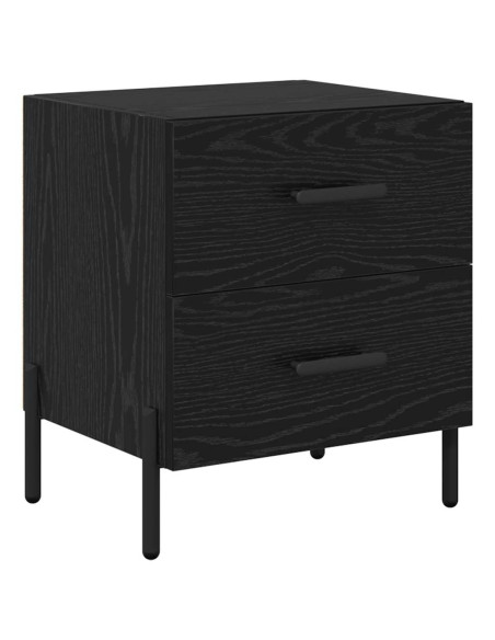 Armadio da Notte 2 pcs Rovere nero 40 x 35 x 47,5 cm