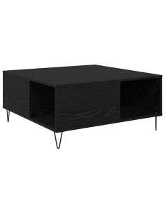 Tavolino da salotto Rovere nero 80 x 80 x 36.5 cm
