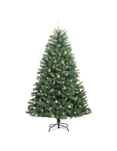 Albero di Natale Artificiale con Rami Pieghevoli Verde 240 cm