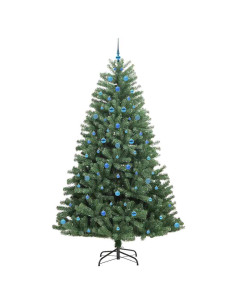 Albero di Natale Artificiale con Rami Pieghevoli Verde 240 cm