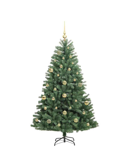 Albero di Natale Artificiale con Rami Pieghevoli Verde 150 cm
