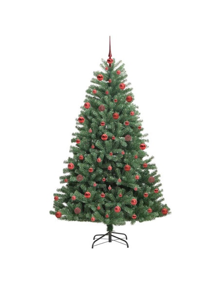 Albero di Natale Artificiale con Rami Pieghevoli Verde 180 cm