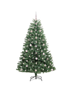 Albero di Natale Artificiale con Rami Pieghevoli Verde 180 cm