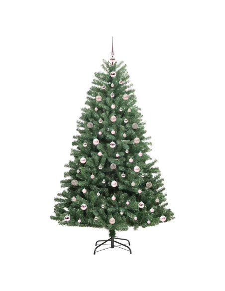 Albero di Natale Artificiale con Rami Pieghevoli Verde 180 cm