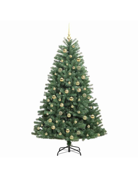 Albero di Natale Artificiale con Rami Pieghevoli Verde 180 cm