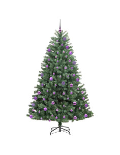 Albero di Natale Artificiale con Rami Pieghevoli Verde 180 cm