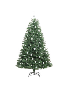 Albero di Natale Artificiale con Rami Pieghevoli Verde 210 cm