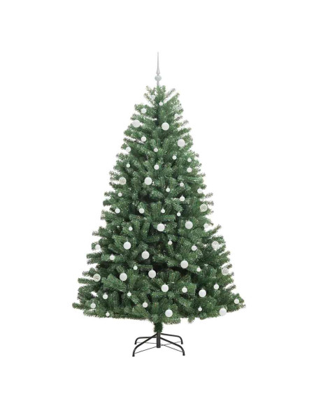 Albero di Natale Artificiale con Rami Pieghevoli Verde 210 cm