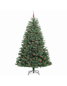 Albero di Natale Artificiale con Rami Pieghevoli Verde 240 cm