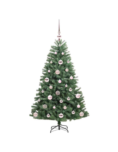 Albero di Natale Artificiale con Rami Pieghevoli Verde 120 cm