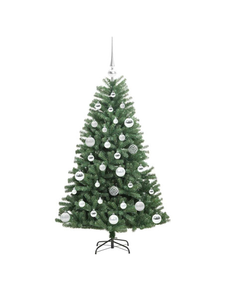Albero di Natale Artificiale con Rami Pieghevoli Verde 120 cm