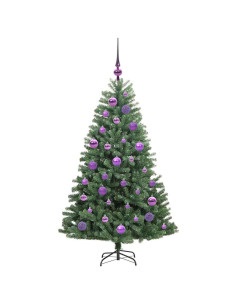 Albero di Natale Artificiale con Rami Pieghevoli Verde 120 cm